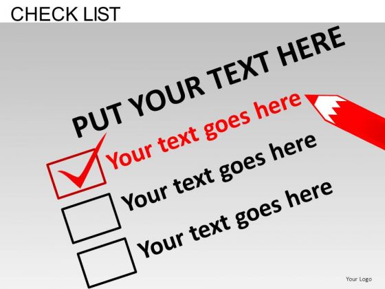PowerPoint Checklist PowerPoint Checklist