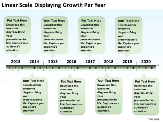 PowerPoint Circular Arrows Linear Scale Displaying Growth Per Year Templates PowerPoint Circular Arrows Linear Scale Displaying Growth Per Year Templates