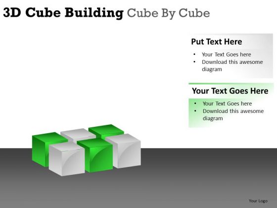 PowerPoint Clipart Editabe Cubes Ppt Slides