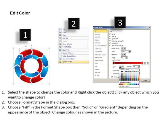 PowerPoint Cycle Chart Process Slides 8 Stage 2 Layers customizable content ready