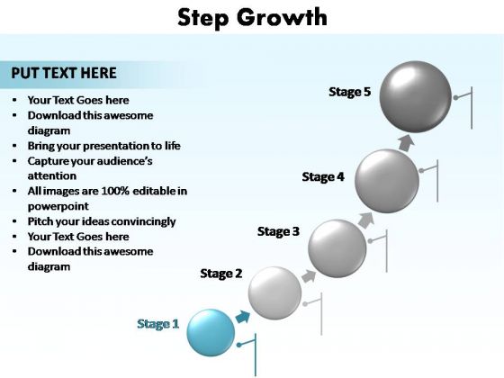 PowerPoint Design Leadership Step Growth Ppt Template