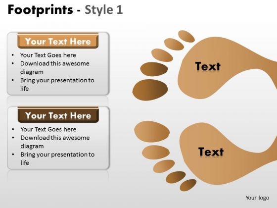 PowerPoint Design Slides Growth Footprints Ppt Slides