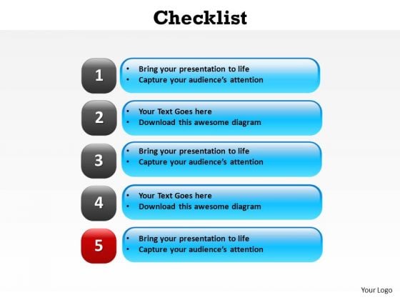 PowerPoint Design Strategy Slides Checklist Ppt Slides
