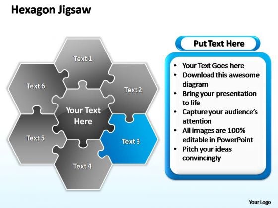 PowerPoint Designs Editable Hexagon Jigsaw Ppt Template PowerPoint Designs Editable Hexagon Jigsaw Ppt Template