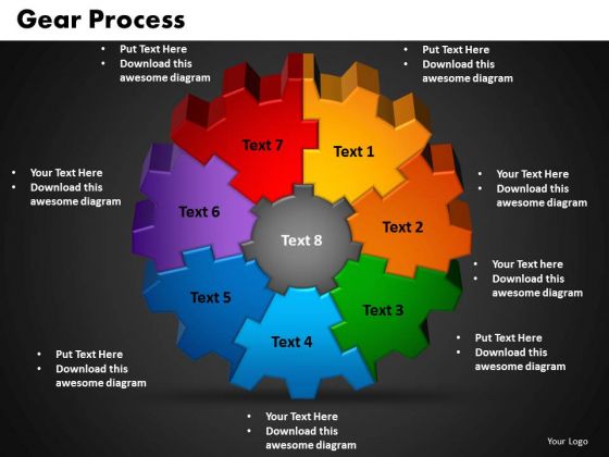 PowerPoint Designs Gear Process Teamwork Ppt Presentation