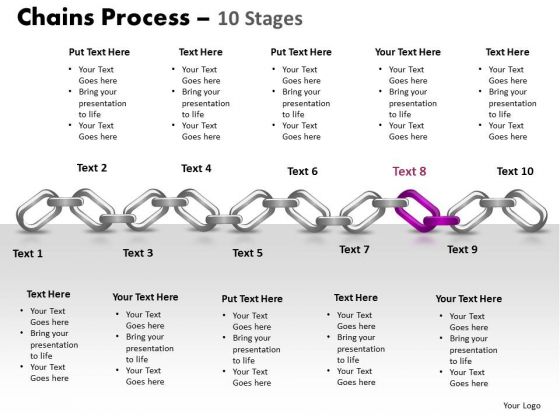 PowerPoint Designs Process Chains Ppt Slides