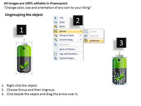 PowerPoint Graphics Clipart Green Energy Batteries Ppt Slides template multipurpose