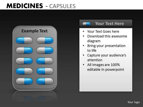 PowerPoint Graphics Slides With Medicines Capules Health Care PowerPoint Graphics Slides With Medicines Capules Health Care