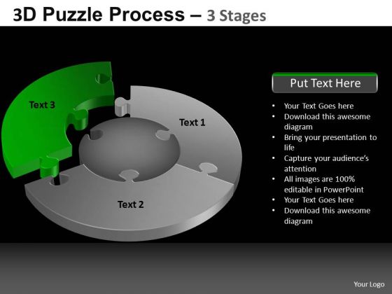 PowerPoint Layout Business Pie Chart Puzzle Process Ppt Process