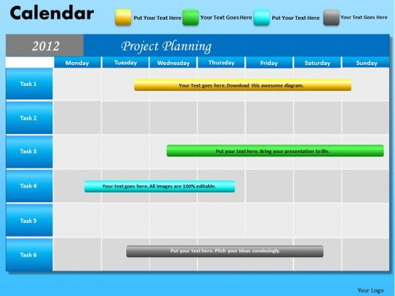 calendar in powerpoint