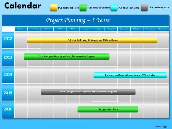 calendar in powerpoint