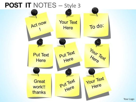 PowerPoint Layout Executive Success Post It Notes Ppt Theme