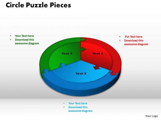 PowerPoint Layouts Circle Puzzle Pieces Business Ppt Slide Designs