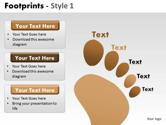 PowerPoint Layouts Process Footprints Ppt Slide Designs PowerPoint Layouts Process Footprints Ppt Slide Designs