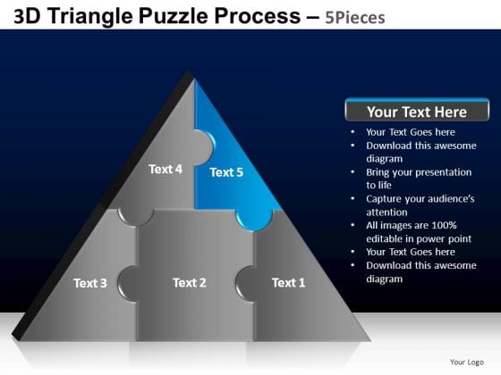 PowerPoint Layouts Teamwork Triangle Puzzle Ppt Slides