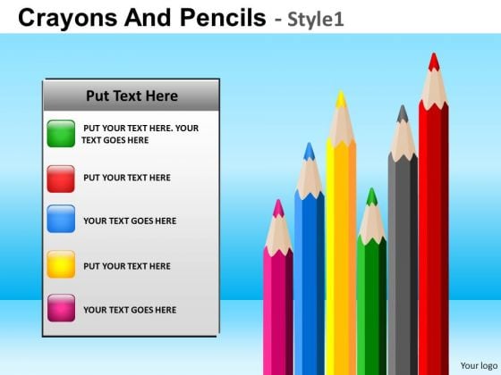 powerpoint pens pencils education school ppt theme powerpoint