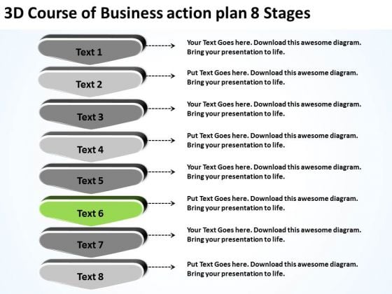 powerpoint presentation action plan 8 stages download business plans