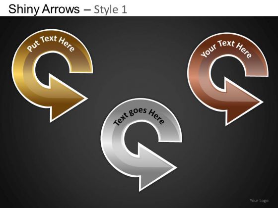 PowerPoint Presentation Business Growth Shiny Arrows Ppt Templates