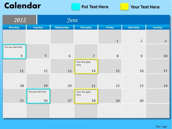 PowerPoint Presentation Business June Calendar 2012 Ppt Slides PowerPoint Presentation Business June Calendar 2012 Ppt Slides