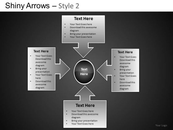 PowerPoint Presentation Corporate Success Shiny Arrows 2 Ppt Slides