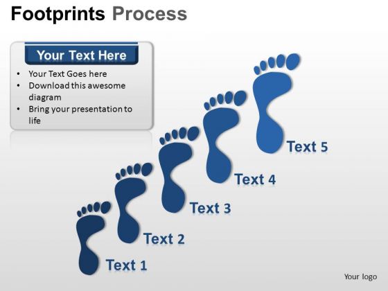 PowerPoint Presentation Teamwork Footprints Process Ppt Process