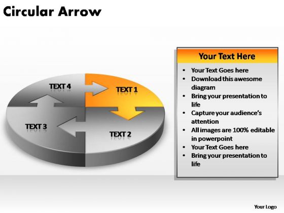 PowerPoint Process Chart Circular Arrow Ppt Design