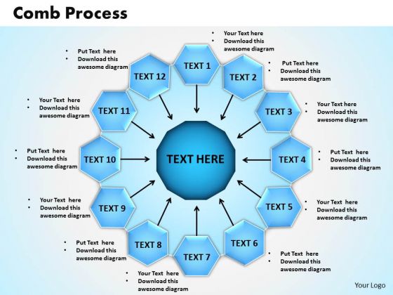 PowerPoint Process Comb Process Business Ppt Slides