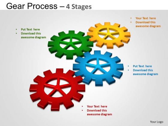 PowerPoint Process Company Gears Process Ppt Slides