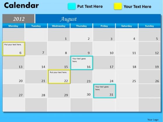 power point calendar templates