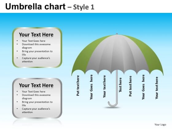 PowerPoint Process Corporate Growth Targets Umbrella Chart Ppt Slide PowerPoint Process Corporate Growth Targets Umbrella Chart Ppt Slide