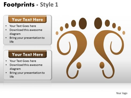 PowerPoint Process Diagram Footprints Ppt Slides PowerPoint Process Diagram Footprints Ppt Slides