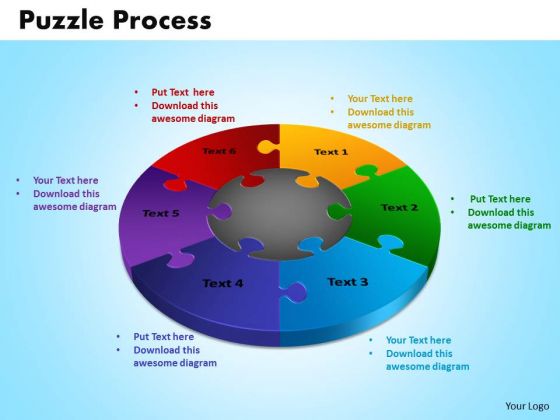 PowerPoint Process Puzzle Process Business Ppt Slides