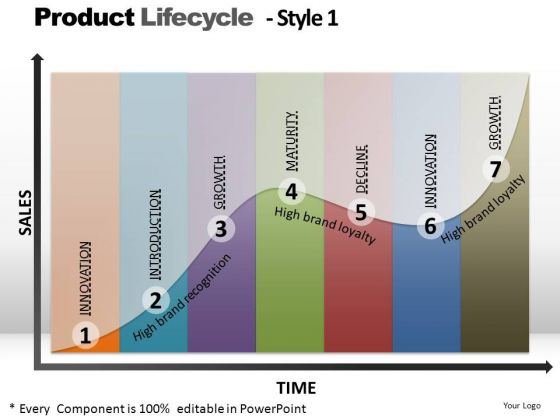 PowerPoint Process Success Product Lifecycle Ppt Slides