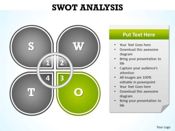 PowerPoint Process Teamwork Swot Analysis Ppt Backgrounds