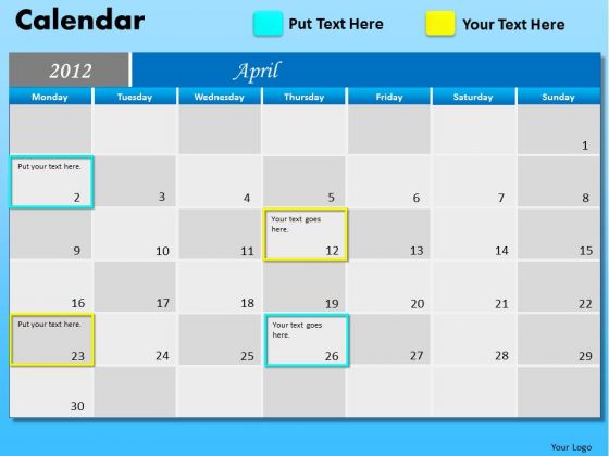 PowerPoint Slide Corporate Success April Calendar 2012 Ppt Slide PowerPoint Slide Corporate Success April Calendar 2012 Ppt Slide