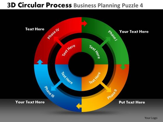PowerPoint Slide Designs Business Growth 3d Circle Chart Process Ppt Design Slides