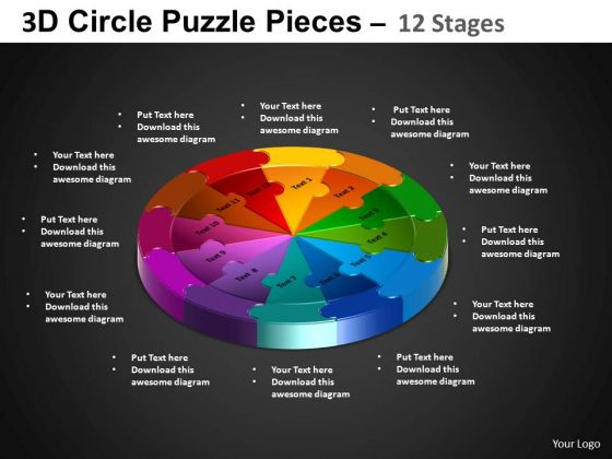 PowerPoint Slide Designs Circle Chart Circle Puzzle Diagram Ppt Themes