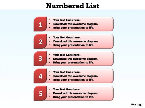 PowerPoint Slide Designs Download Numbered List Ppt Template PowerPoint Slide Designs Download Numbered List Ppt Template