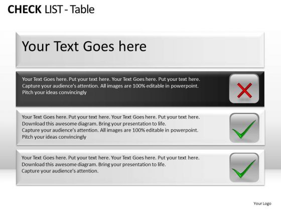 PowerPoint Slide Designs Editable Check List Table Ppt Designs PowerPoint Slide Designs Editable Check List Table Ppt Designs