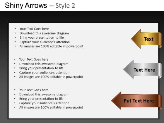 PowerPoint Slide Designs Executive Designs Shiny Arrows 2 Ppt Theme