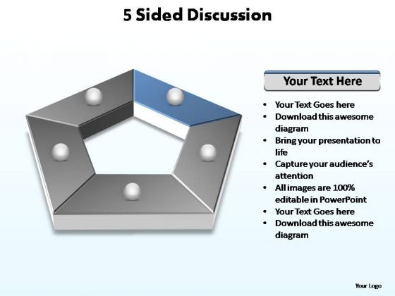 PowerPoint Slide Graphic Sided Discussion Ppt Template