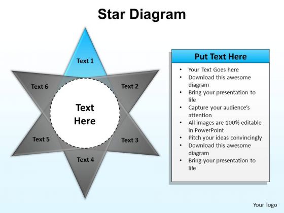 PowerPoint Slide Layout Chart Star Diagram Ppt Template
