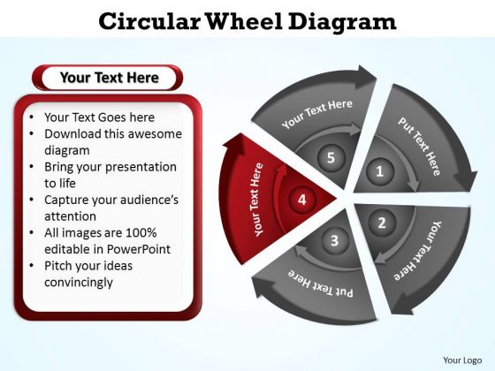 PowerPoint Slide Layout Diagram Circular Wheel Ppt Template