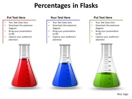 PowerPoint Slide Layout Success Percentages In Flasks Ppt Template PowerPoint Slide Layout Success Percentages In Flasks Ppt Template