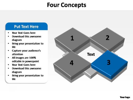 PowerPoint Slide Leadership Four Concepts Ppt Designs