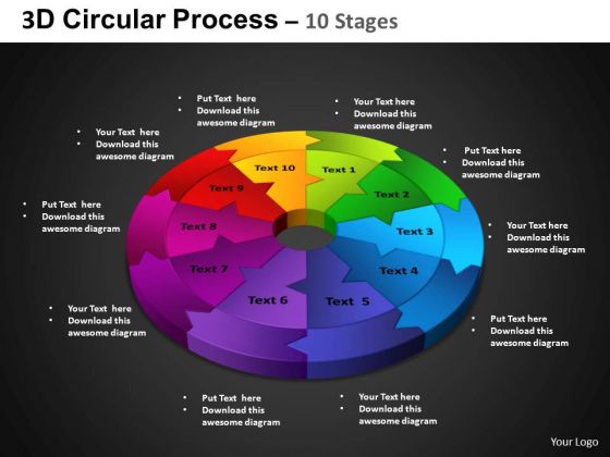 PowerPoint Slidelayout Circular Chart Circular Process Ppt Process