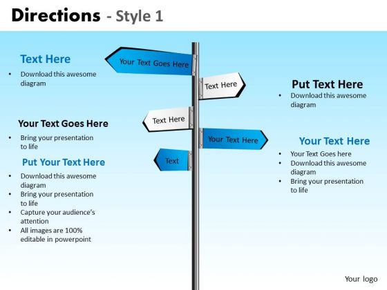 PowerPoint Slidelayout Diagram Directions Ppt Theme