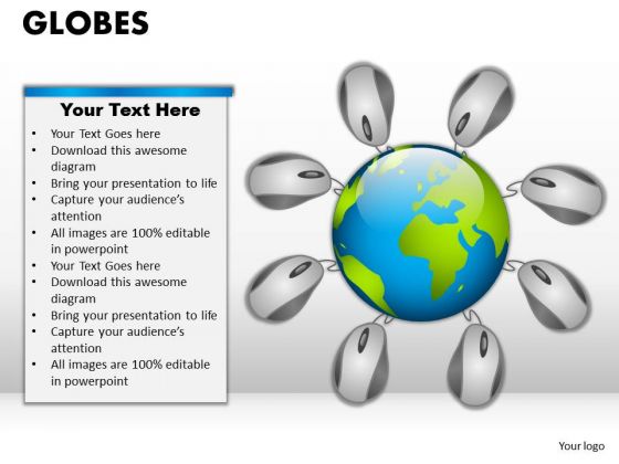 PowerPoint Slidelayout Editable Globes Ppt Themes