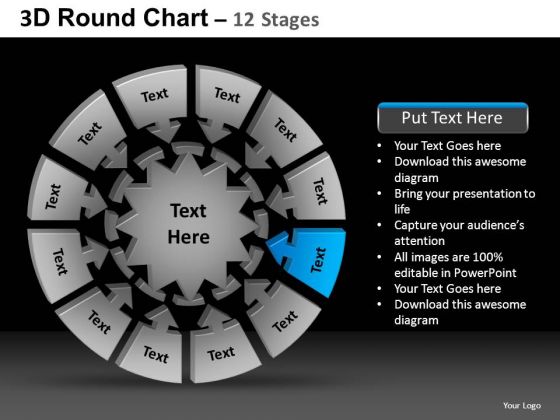 PowerPoint Slidelayout Editable Round Chart Ppt Themes