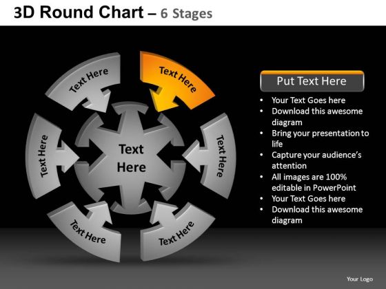 PowerPoint Slidelayout Leadership Round Chart Ppt Theme